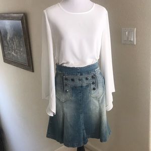 BCBG Jean skirt